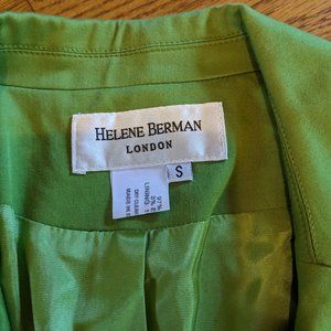 Helene Berman London Green Cotton Blazer Sz S